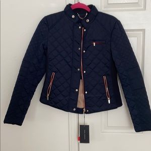 Navy blue quilted jacket